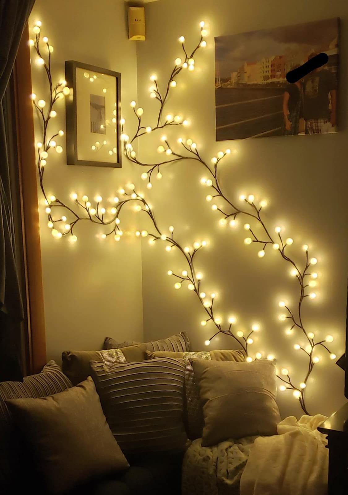 Buy 8 Modes Lighted Vine Tree Decor for Living Room 8.2ft Bendable LED