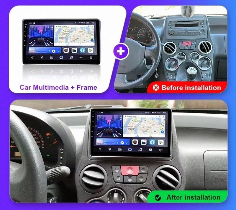 Radio Coche 2 DIN para Fiat Panda con Android Auto y GPS multimedia 32G 2