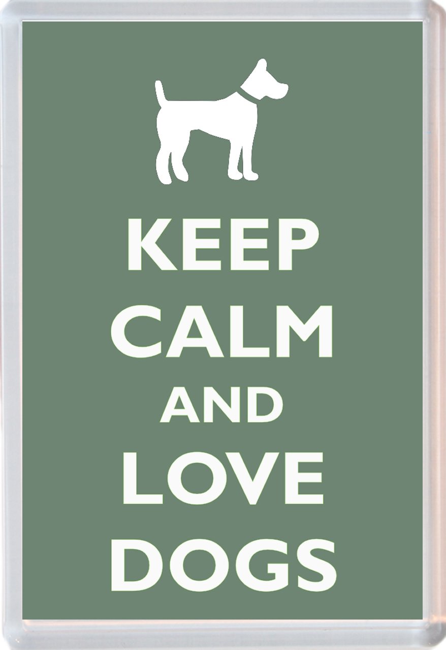Baked Bean Store Multicolor Keep Calm And Love Dogs - Novelty Jumbo Fridge Magnet