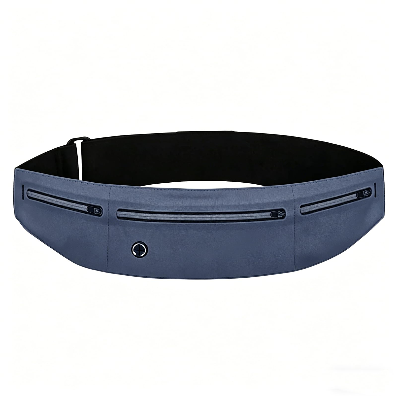 Slim Running Belt for Women Men, Lightweight Invisible Adjustable Fanny Pack for Phone Keys Essentials, Moisture Wicking Gym Waist Pouch Bag with 3 Pockets for Hiking Cycling Jogging Workout