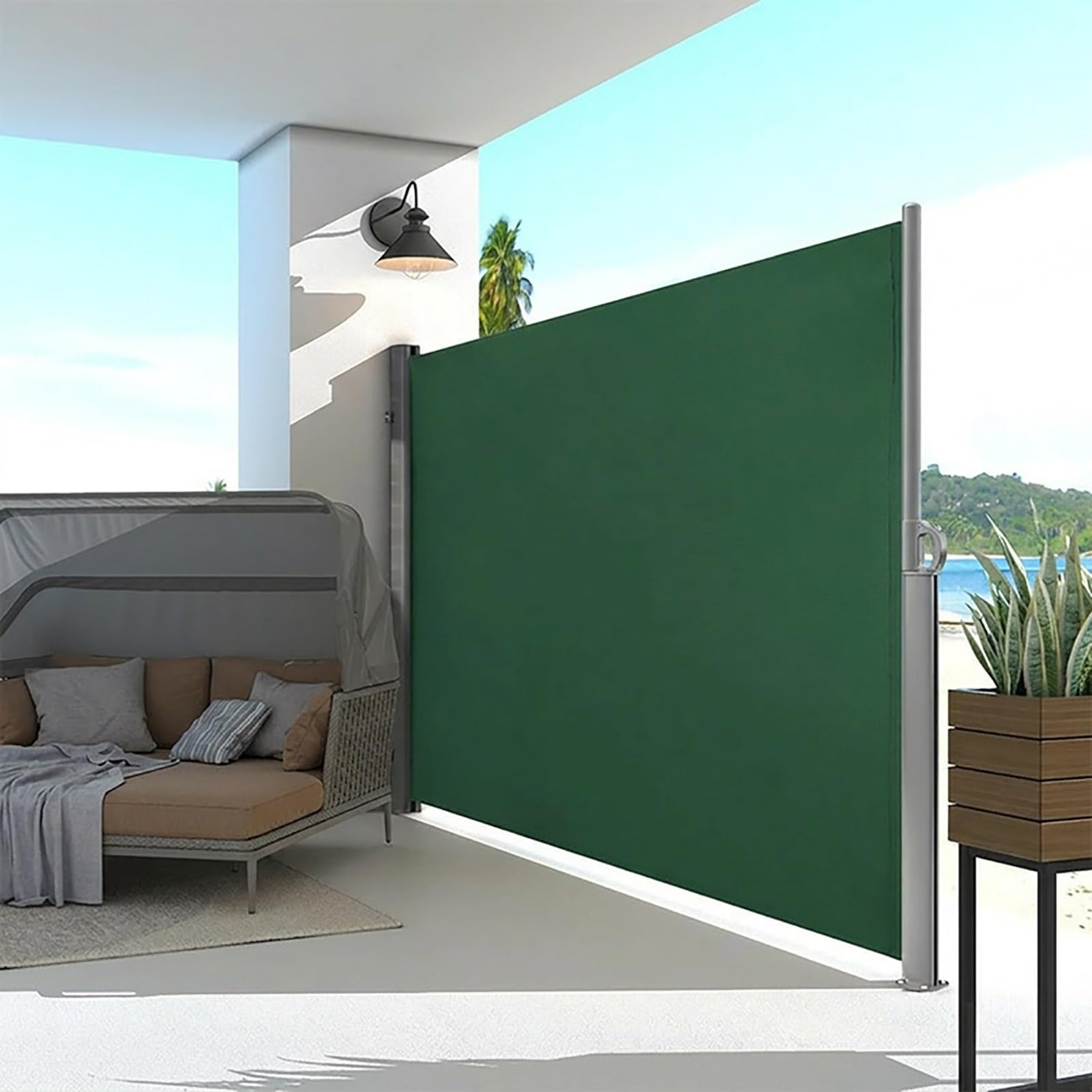 Toldo lateral retráctil fácil de usar con pantalla extensible protectora de 160x300 cm