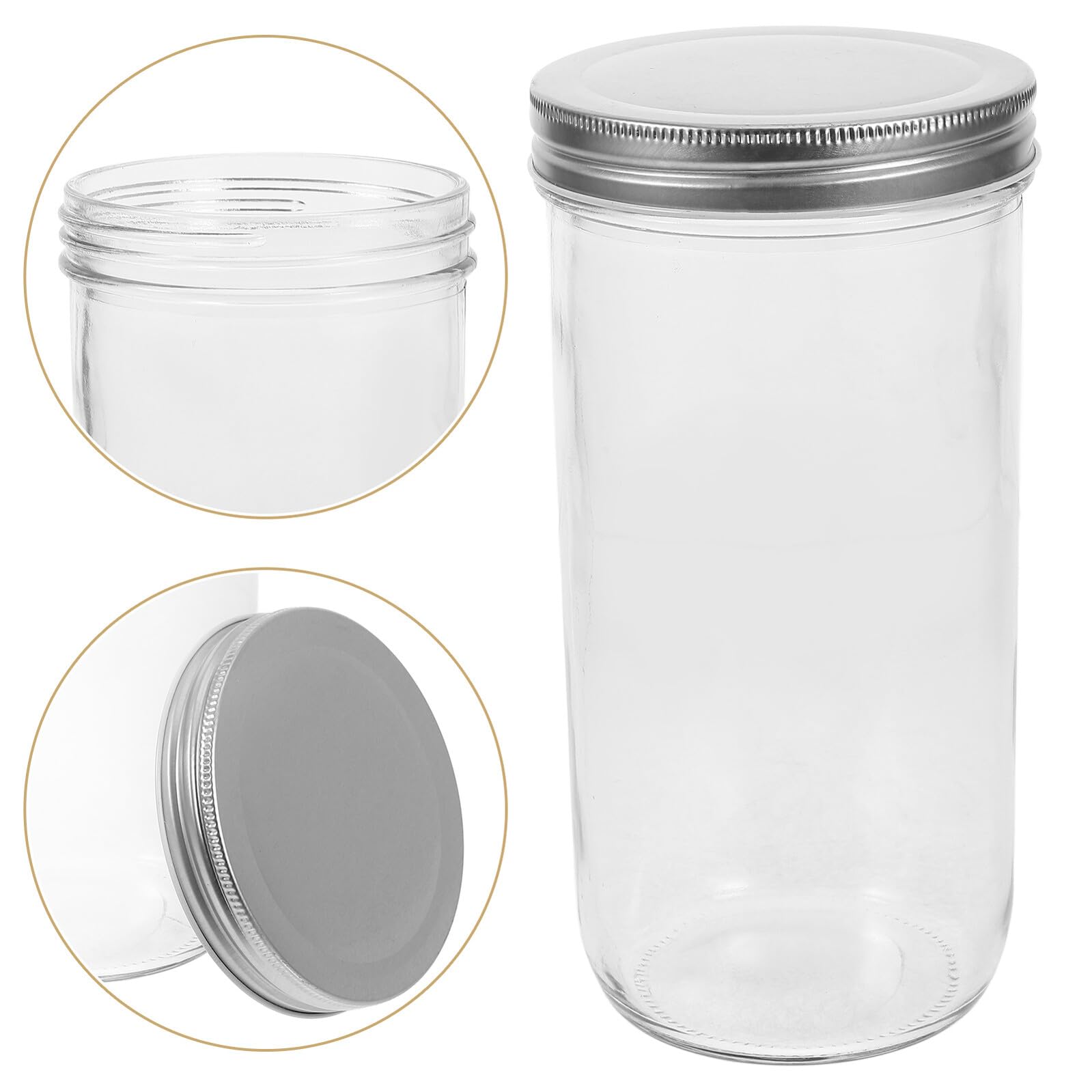 Gatuida 2stücke Luftdichte Gläser mit Deckel Transparente Aufbewahrungsboxen Kleine Glasbehälter für Haushaltsgebrauch Marmeladendosen und Gewürzgläser Stapelbar und Wiederverwendbar