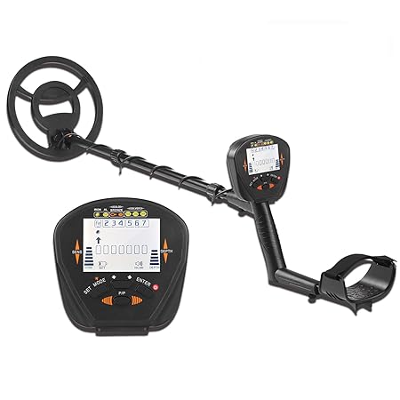 Decdeal 3.4-inch LCD Underground Metal Detector 10-inch Waterproof Search Coil Metal Finder Gold Seeker Treasure Hunter with All Metal+DISC+Pinpoint Modes