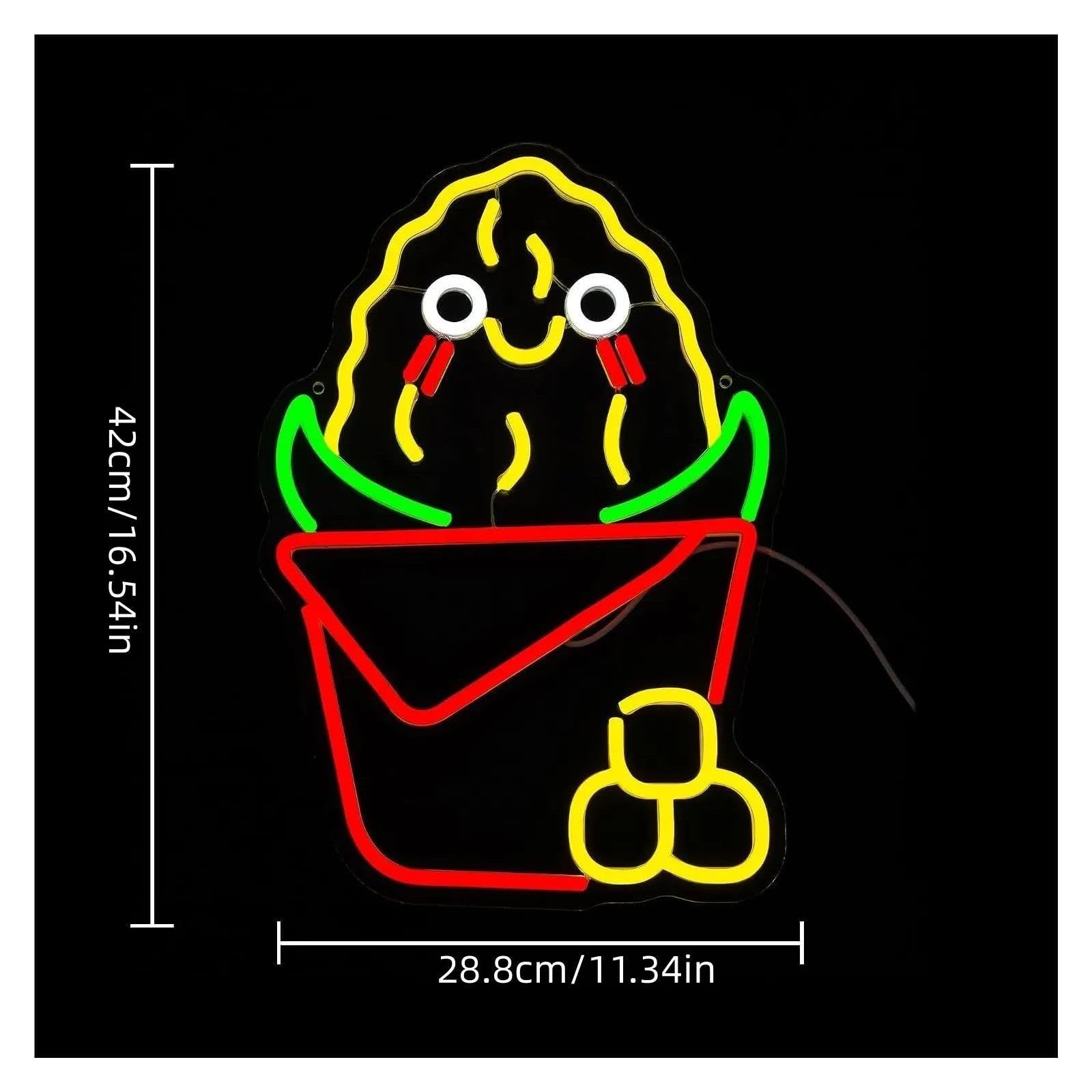 Insegna al Neon Insegna Al Neon Delle Patatine Fritte