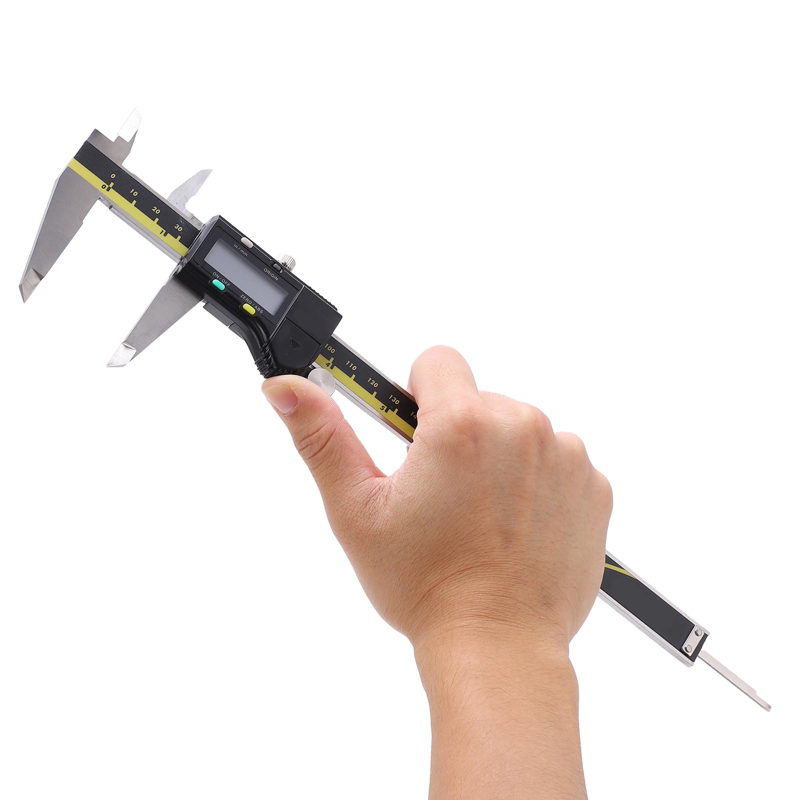 Calibrador digital electrónico de 200 mm, herramienta de medición con calibrador Vernier, pantalla LED de precisión de 0,01 mm, con estuche resistente para medición de precisión