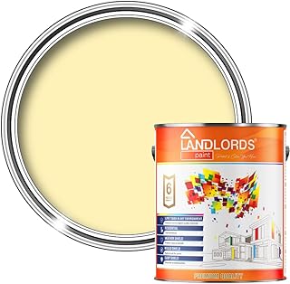 Landlords Weather Shield Smooth Masonry Paint | Storm Proof, Scrub Resistance & Waterproof | Weatherproof Technology Designed with Acrylic Resin for Ultimate Protection 1L Light Yellow