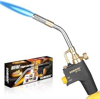 DOMINOX Propane Torch Head, High Intensity Torch Head Trigger Start Gas Torch, Soldering Torch for Propane MAP MAP PRO Tank, Soldering, Ignition, Barbecue, Lighting