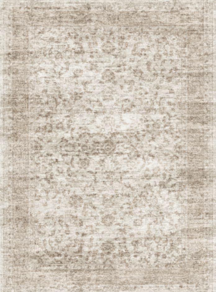 RUUGME Living Room Area Rug 8x10 - Vintage Washable Rugs with Non Slip Backing Indoor Stain Resistant Carpet for Bedroom Playroom Soft Lightweight Ultra-Thin Home Decor Mat 8x10 Beige Brown