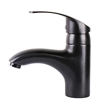 Baner Garden CHF-1B Single Handle Pull-Down Oiled Rubbed Bronze Lavatory/Bathroom/Kitchen Faucet with Brass Body and Ceramic Cartridge