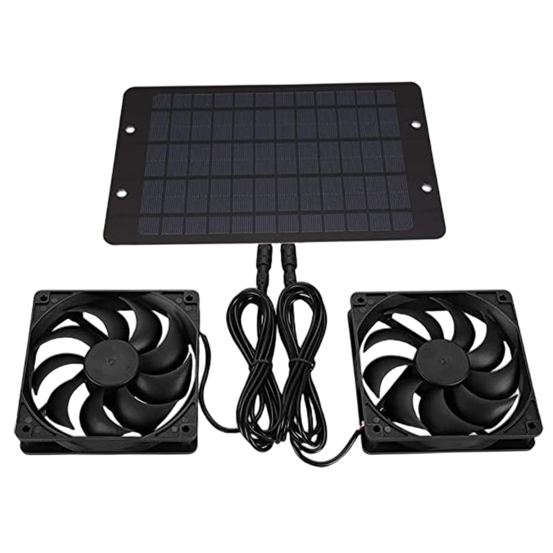 Kit ventilateur solaire 10W 12V étanche pour aération de serre et abri
