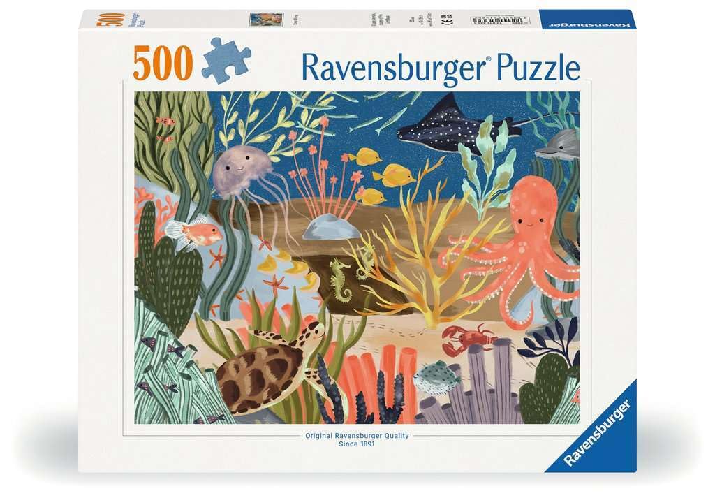 Ravensburger Ocean Whimsey 500 piece Jigsaw Puzzle, Wj Piezas Ocean Whimsy, 500 Teile, ca. 49 x 26 cm