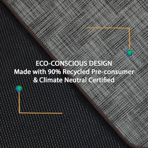 Image of Chair Mat for Hardwood & Tile Floor, 36 inch x 48 inch Heavy Duty Office Chair Mat for Rolling Chairs, Anti Slip, Non-Curve, Floor Protector for Home Office, Charcoal Grid