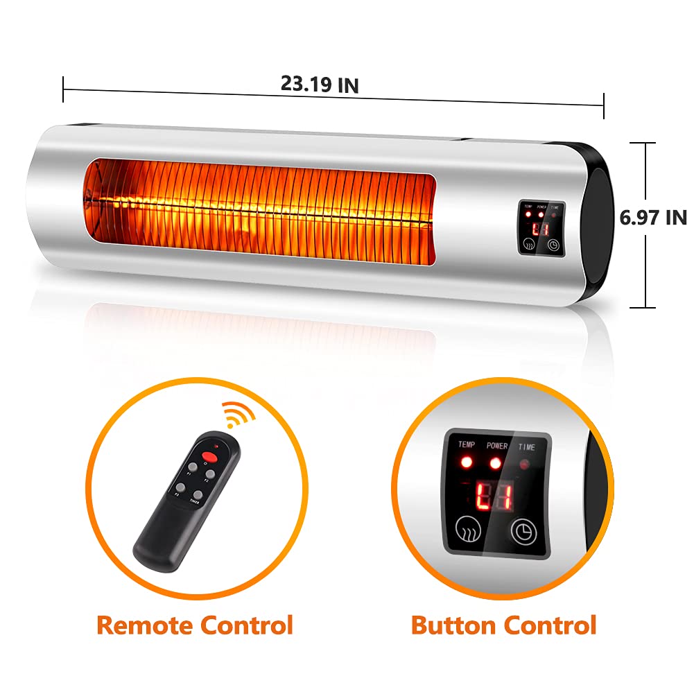 PATIOBOSS Infrared Patio Heater, Electric Outdoor Heater Wall Mounted