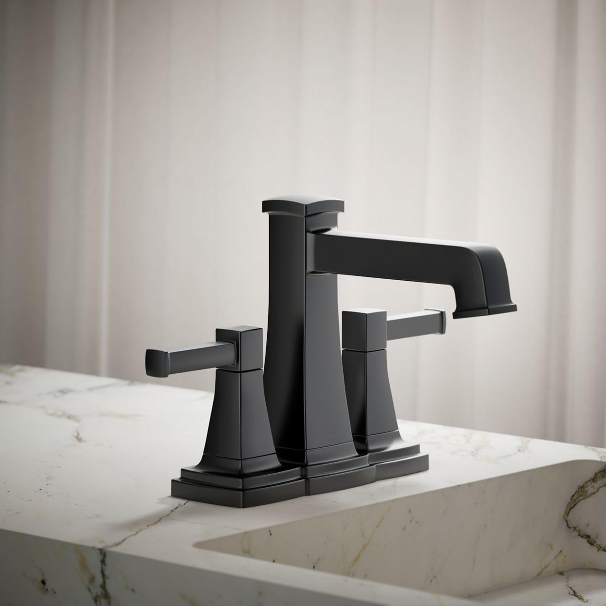 Kohler K-27398-4N-BL Riff Centerset Bathroom Sink Faucet, .5 gpm
