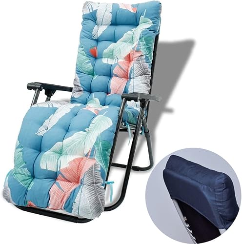 Cojín para silla de patio de 67 pulgadas, cojín de sofá con estampado floral para interiores y exteriores, con lazos y cubierta superior, cojines