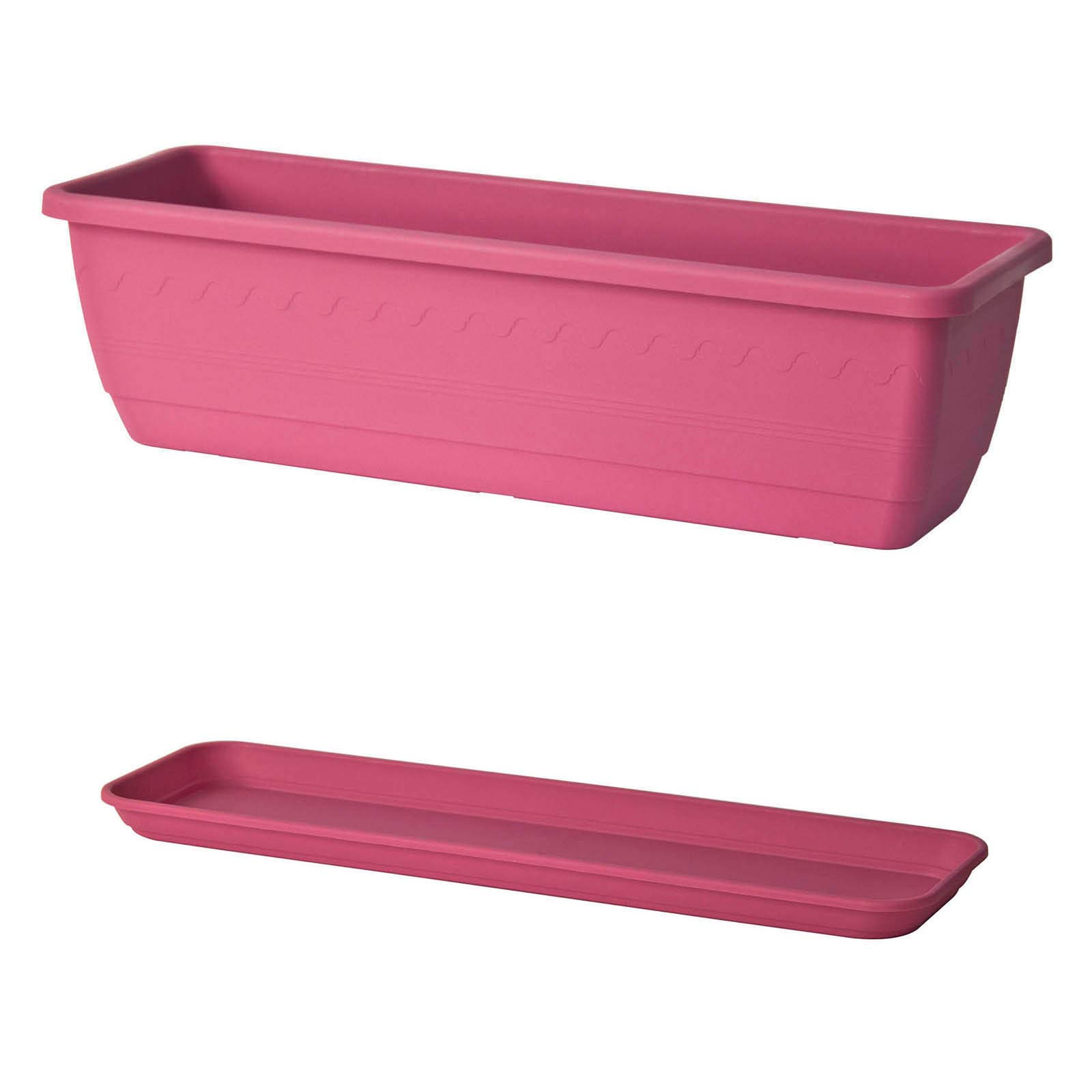 Euro3plast 20552056.44 Inis Blumenkasten mit Untersetzer 80 cm lang aus  Kunststoff in pink Innen- und Auenbereich geeignet: Amazon.de: Garten