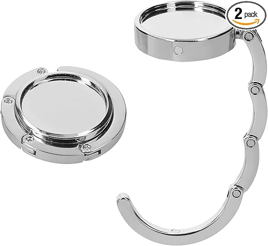 kwmobile Purse Hanger for Table (Set of 2) - Purse Hook for Table - Folding Handbag Hanger - Portable Bag Holder