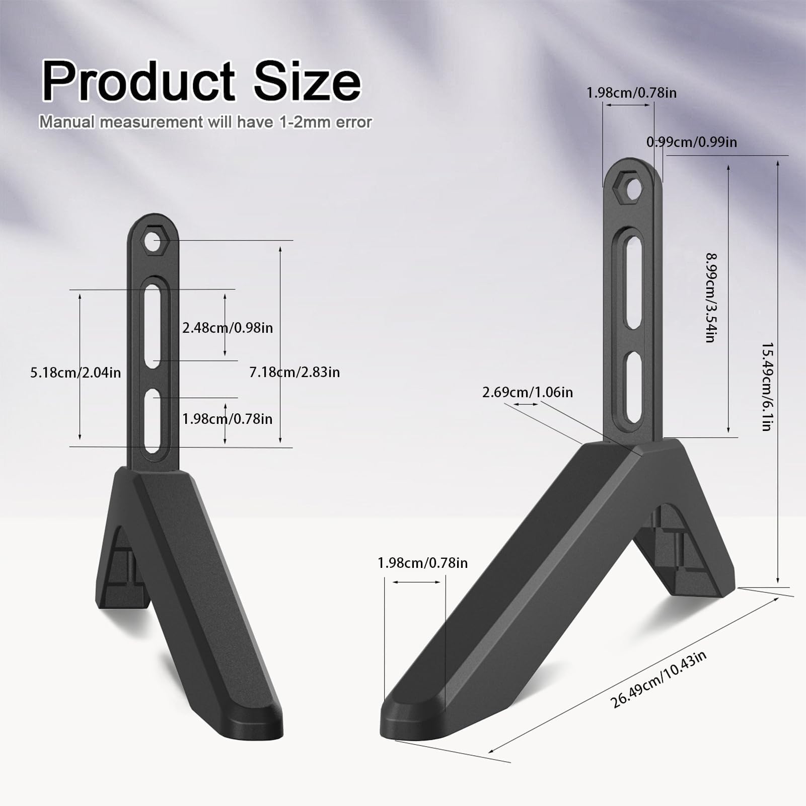 ZBZFGE Patas Ajustables para Soporte de TV, Patas de Base de Repuesto, Antideslizantes, se Adapta a televisores de 32 a 65 Pulgadas, Ideal para Sala de Estar y Dormitorio, Soporte Resistente para su