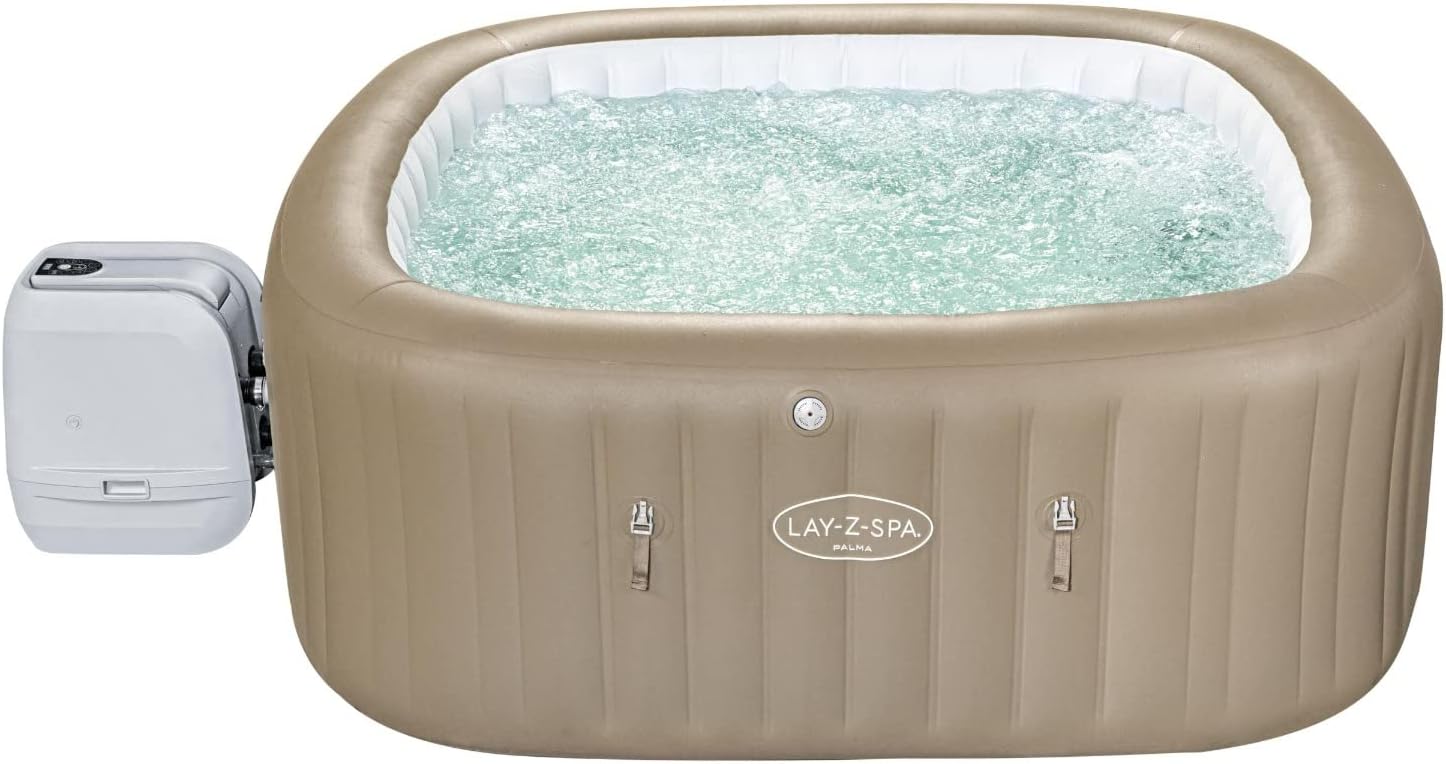 Lay-Z-Spa Palma Inflatable Hot Tub, HydroJet Pro, Lights & Seats, B-Grade Stock