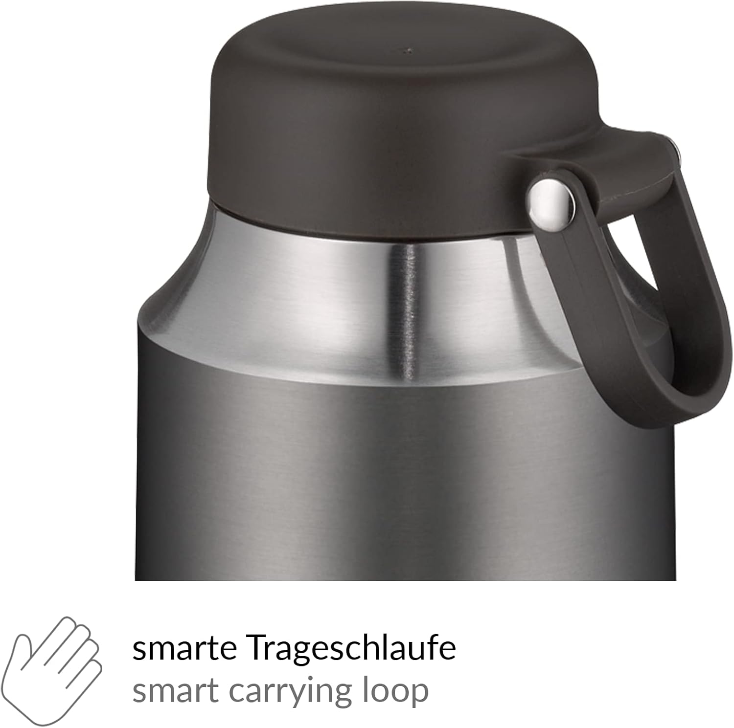 Alfi Thermal Food Container Large Lunchpot City, Stainless Steel Grey, 550 ml, Food Container for Food, Soup, Cereal, 5557.234.055, Leakproof, Practical Loop, 9 Hours Hot, 14 Hours Cold, BPA