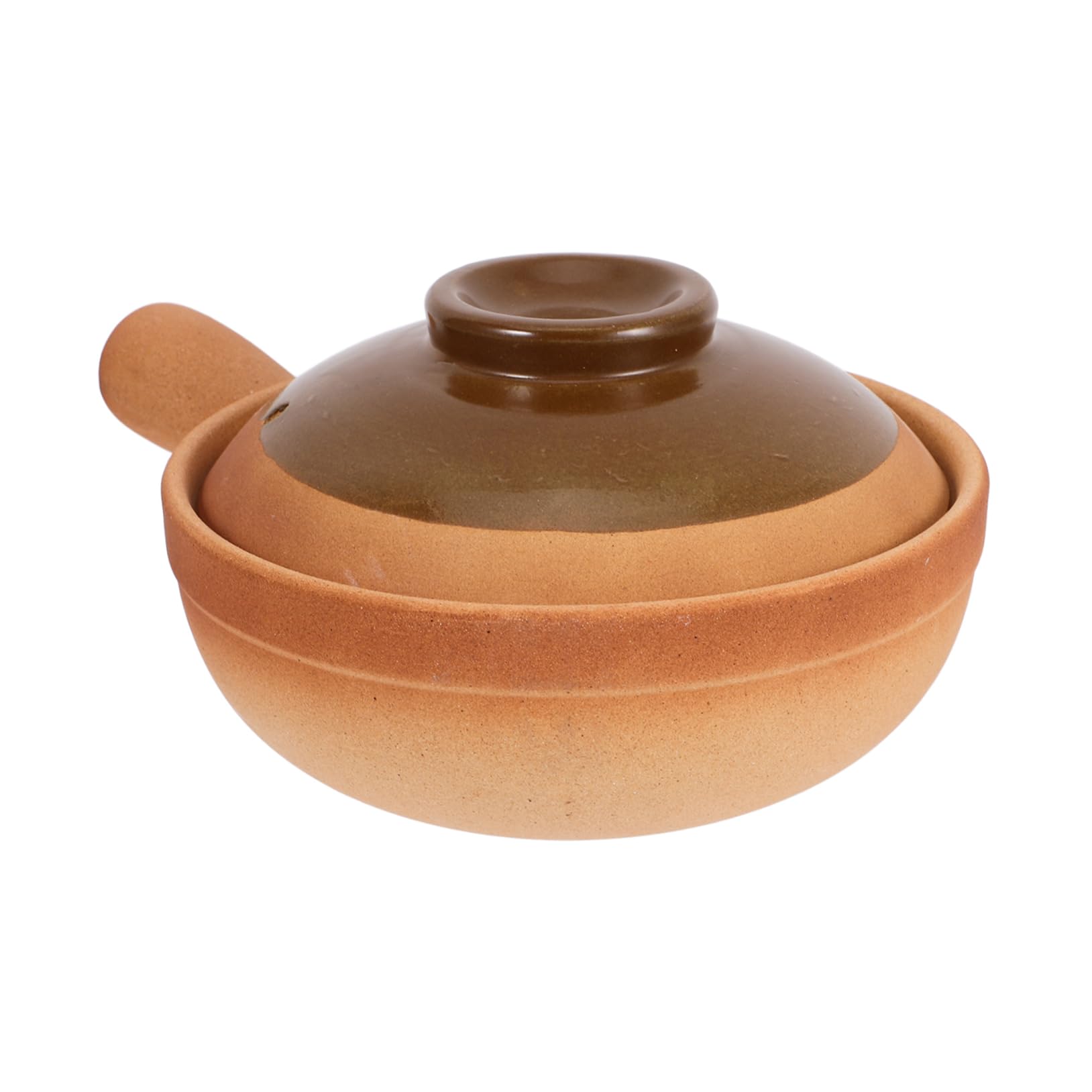 Traditioneller Chinesischer Tontopf mit Deckel und Griff 850ml Keramik
