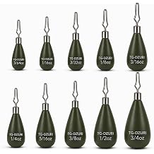 Tungsten Tear Drop Shot Weights, No-Knot Line Sinkers for Bass Fishing
