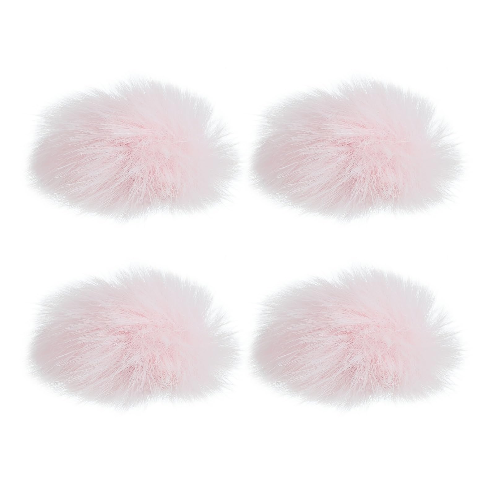 PATIKIL Furry Microphone Windscreen 5mm x 55mm Mic Cover Windshield for Indoor Outdoor Microphone Pink 4 Pack