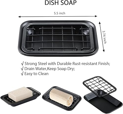 Miniatura 6 de Juego de accesorios SheeChung con tarros Mason, 8 piezas, dispensador de jabón y loción, soporte para cepillo de dientes, 2 frascos de boticario,