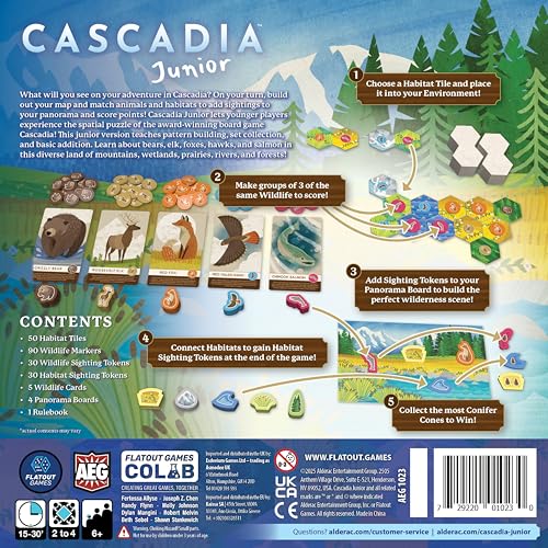 Cascadia Junior - Juego de mesa fácil para 2-4 jugadores miniatura 2