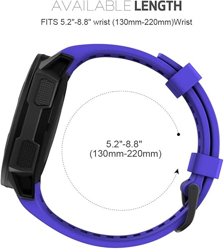 Miniatura 66 de NotoCity Instinct Band, Soft Silicone Replacement Watch Strap for Garmin Instinct 2/Solar Sports GPS Smartwatch With Adapter Tools Verde