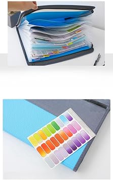 File Box Basic File Stand Folder Storage Bag Folder A 4 13 Classification Large Capacity Handbag Divider Folder Expanding Folder with Label Office Supplies Student Paper Bag Classroom Office Family