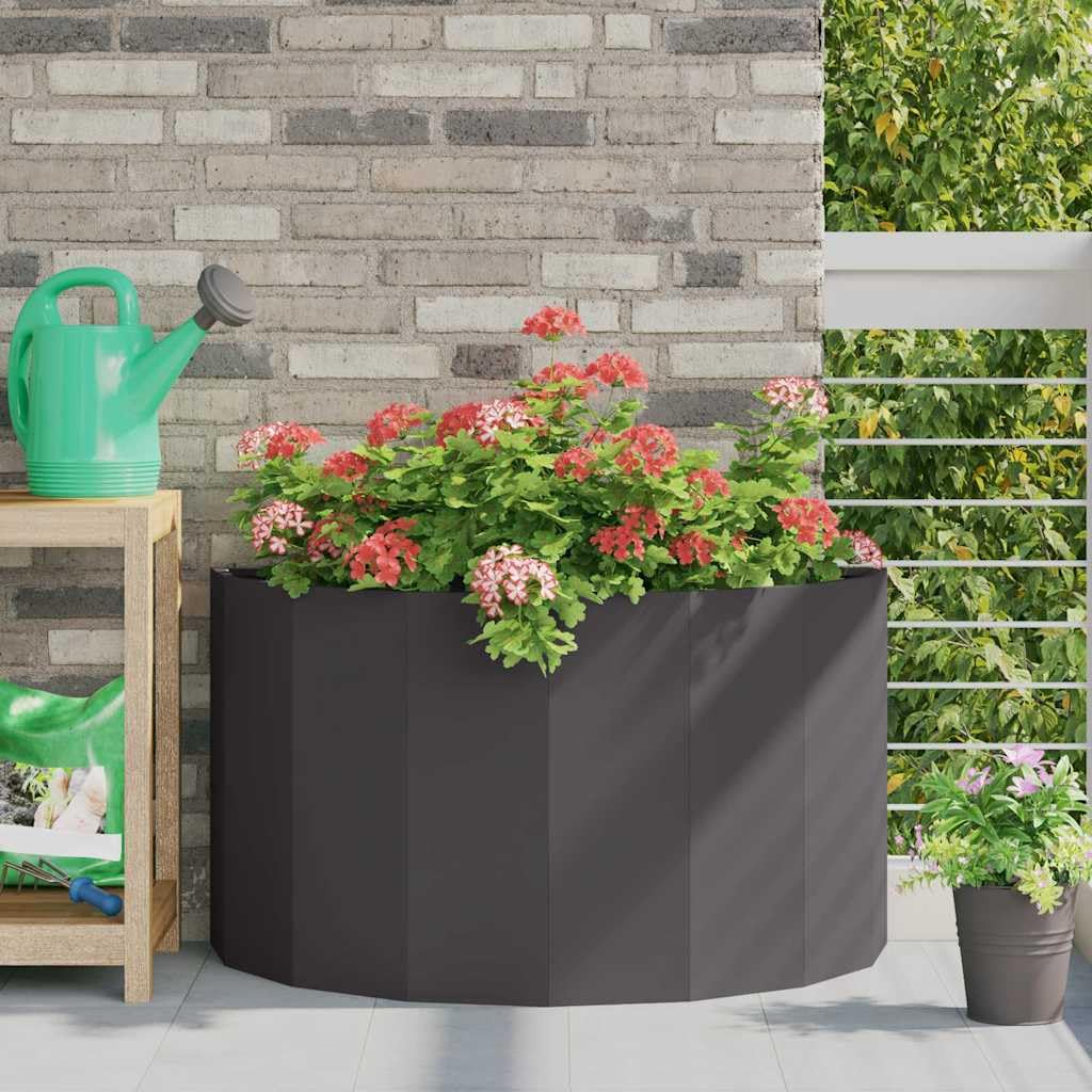 Juego de 5 anillos metálicos para árboles, plata, 50/80 cm de diámetro, para jardinería y protección de raíces