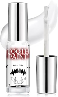 Tooth Paint White,White Paint for Teeth Quick Drying Safe and Long-Lasting Suitable for Role-Playing Halloween Painting Drama and Special Effects (5ml)