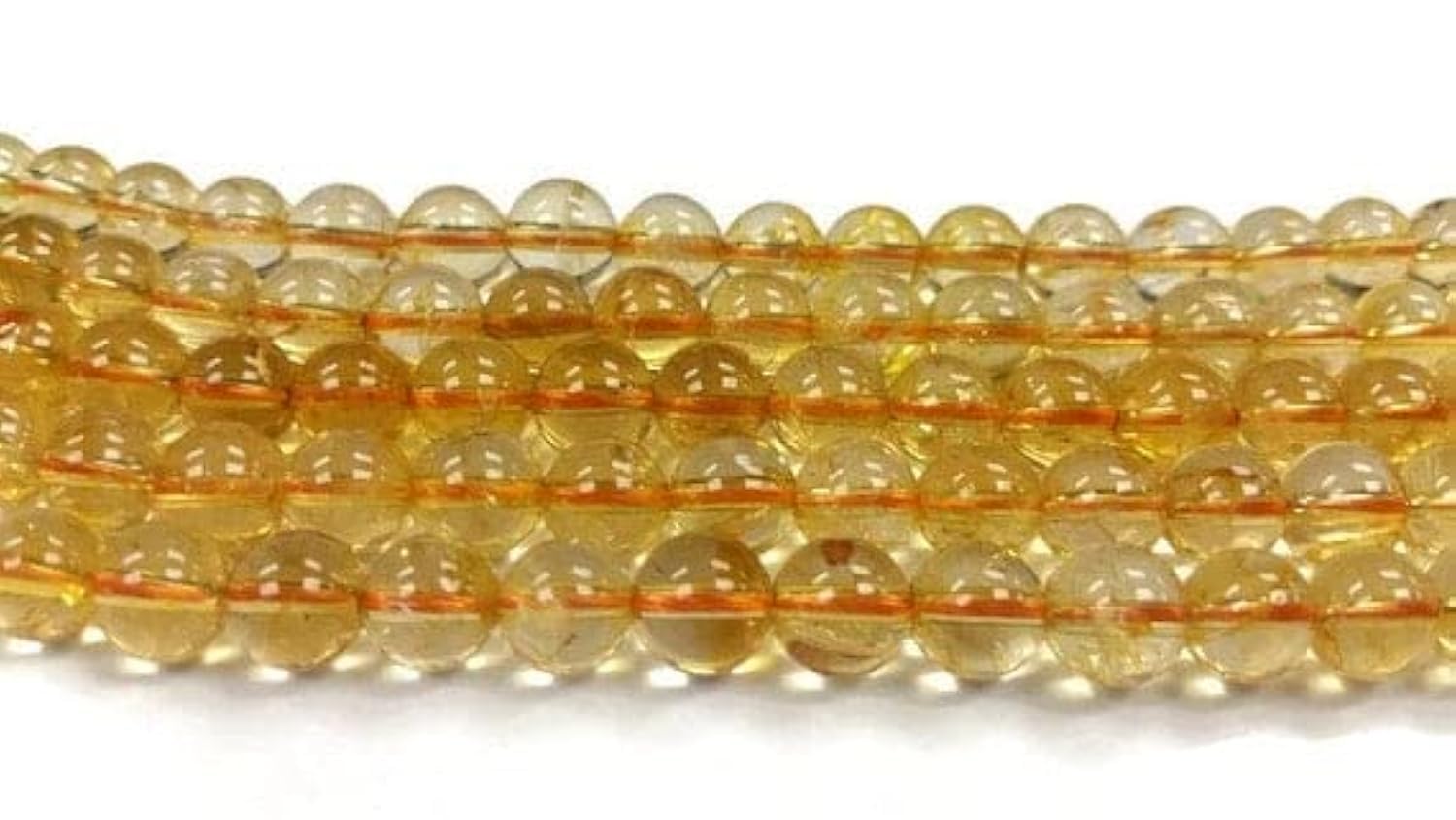 Citrine naturelle 6mm fini les perles irrégulières avec ces perles rondes parfaites