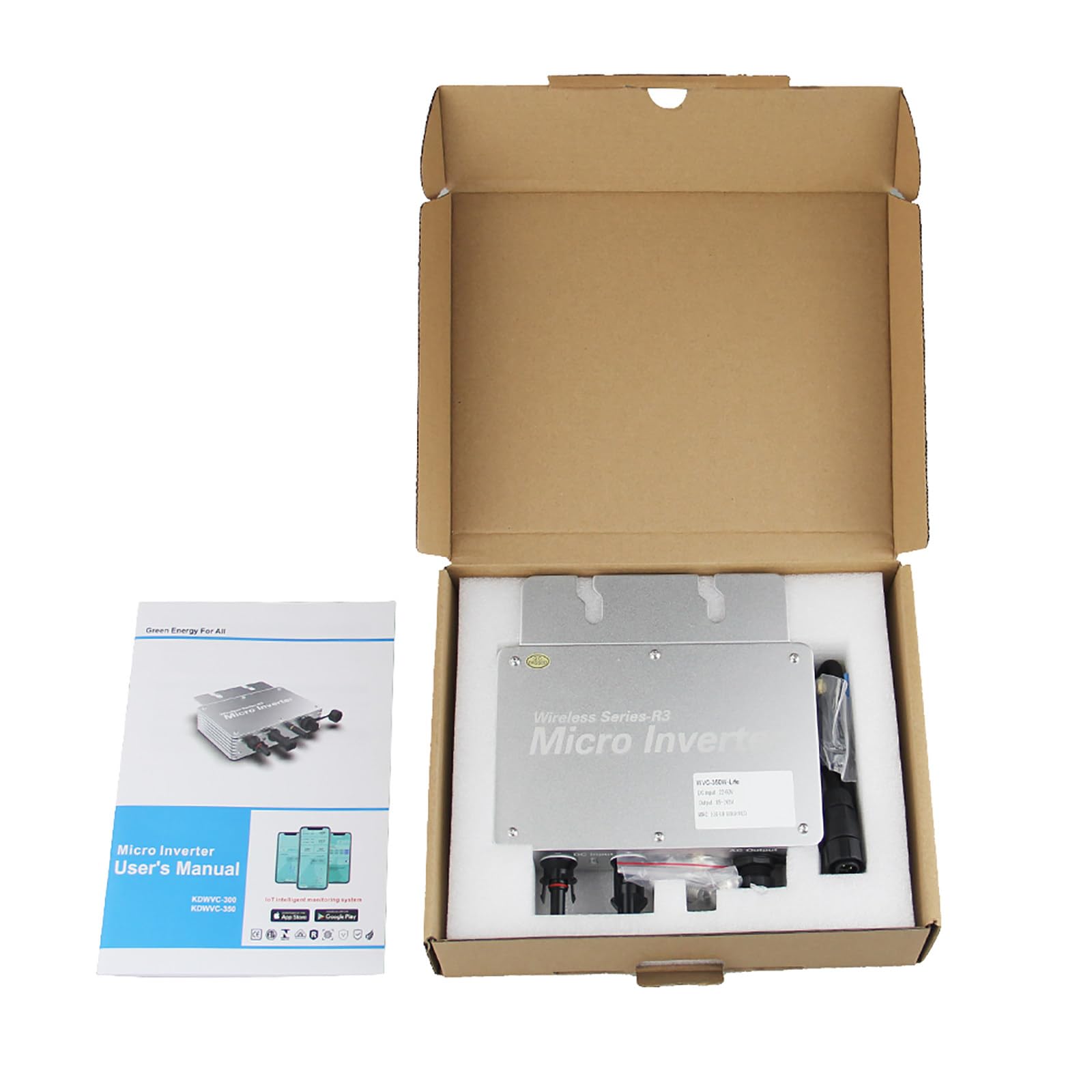 Micro inversor solar grid tie inverter 350W con wifi impermeable