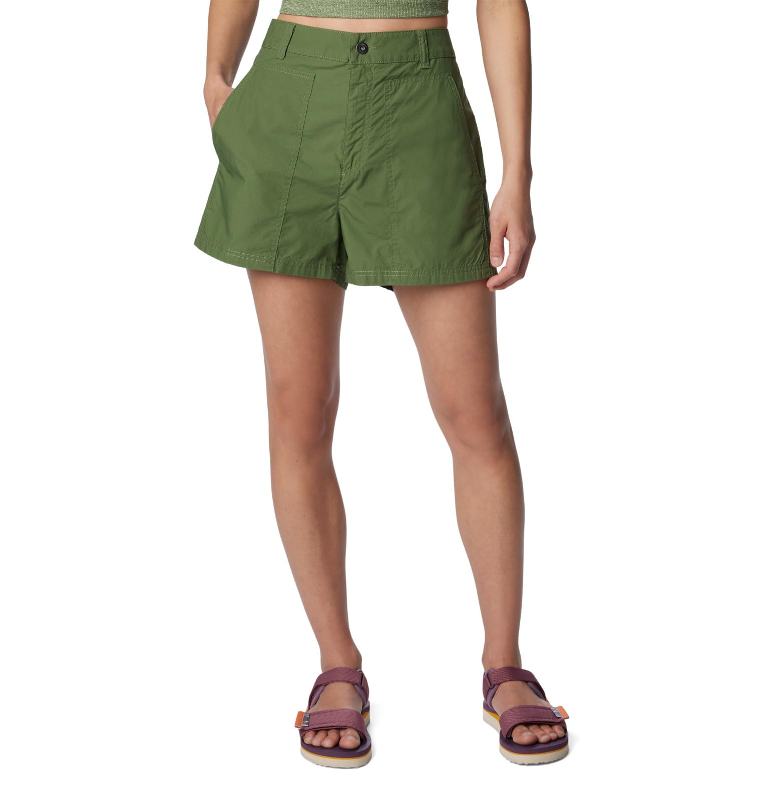 Columbia Women's Holly Hideaway Washed Out Short, Canteen, 10