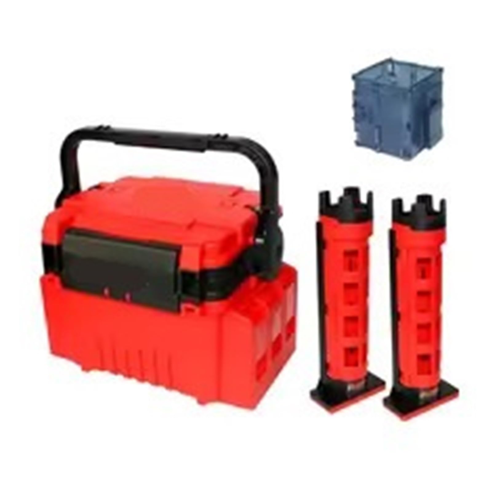 Multi-Function Plastic Fishing Tackle Box Bait and Accessory Storage Organizer(Red)