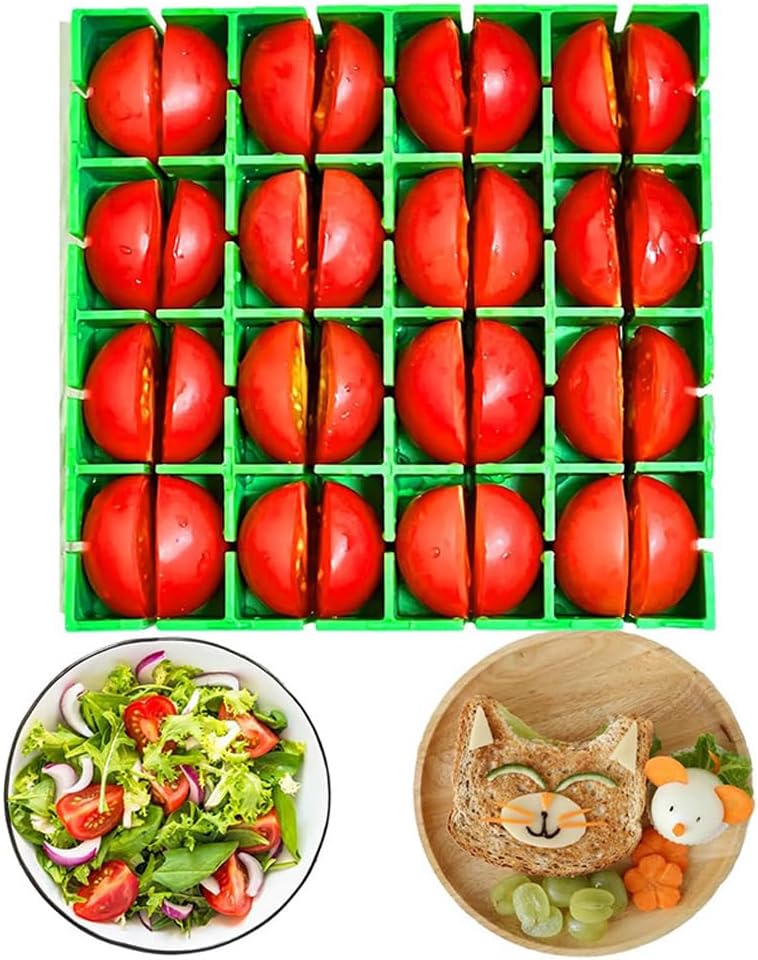 Grape and Cherry Tomato Cutter – 16-Slice One-Handed Fruit Slicer Tool, Ergonomic Kitchen Gadget for Salad Prep, Quick-Cut Mini Slicer for Kids Snacks & Arthritis Hands Grape and Cherry Tomato Cutter – 16-Slice One-Handed Fruit Slicer Tool, Ergonomic Kitchen Gadget for Salad Prep, Quick-Cut Mini Slicer for Kids Snacks & Arthritis Hands