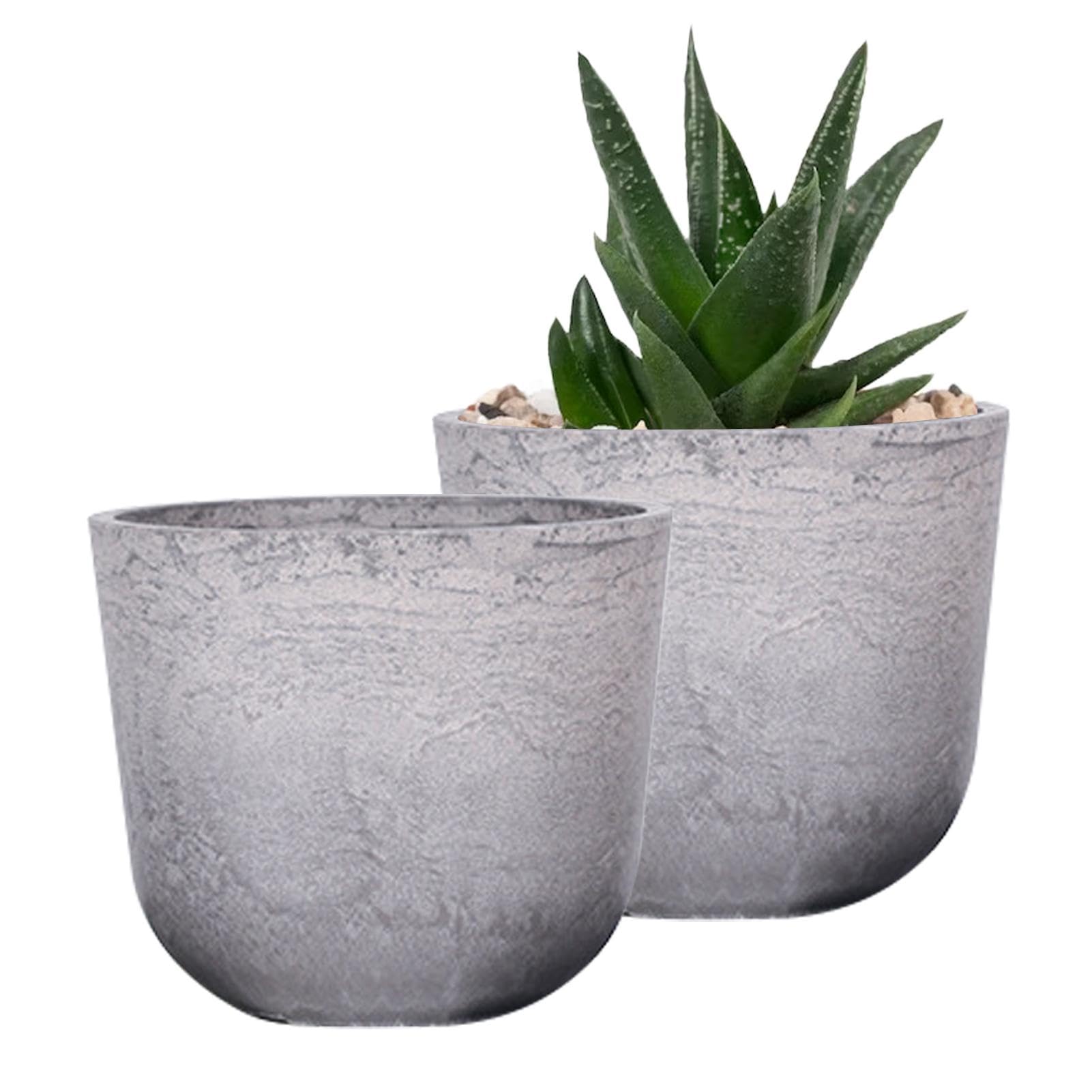 Amazon.co.jp: Nbbwwu 大理石効果植物ポット | モダンな大理石