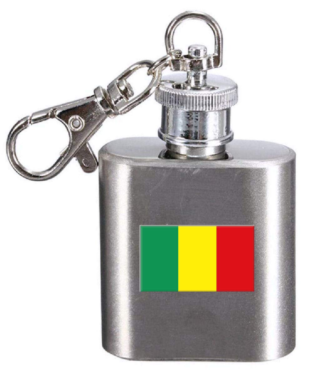 Porte-clés flasque drapeau Mali idéal pour les festivals et voyages