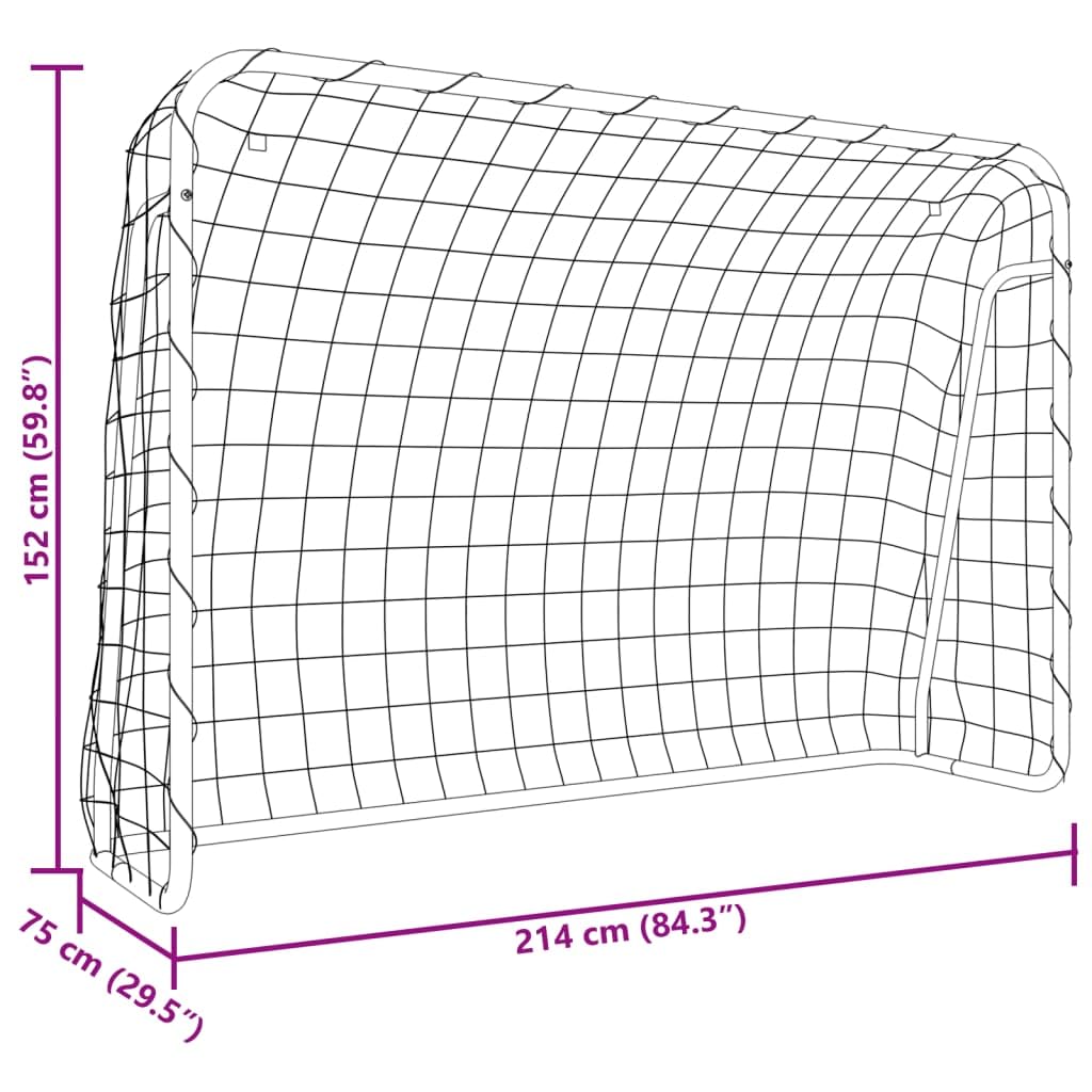 Bramka do piłki nożnej 180 x 90 x 120 cm ze stali malowanej proszkowo z siatką, odporna na warunki atmosferyczne bramka ogrodowa dla dzieci i dorosłych, stabilna bramka do piłki nożnej do ogrodu