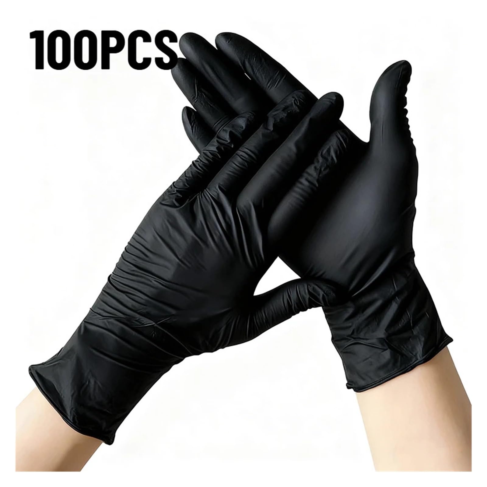 Guantes De Nitrilo Negros Desechables, Limpieza, Belleza, Peluquería, Lavavajillas, Cocina, Higiene Del Hogar, 20/50/100 Uds(100PCS)