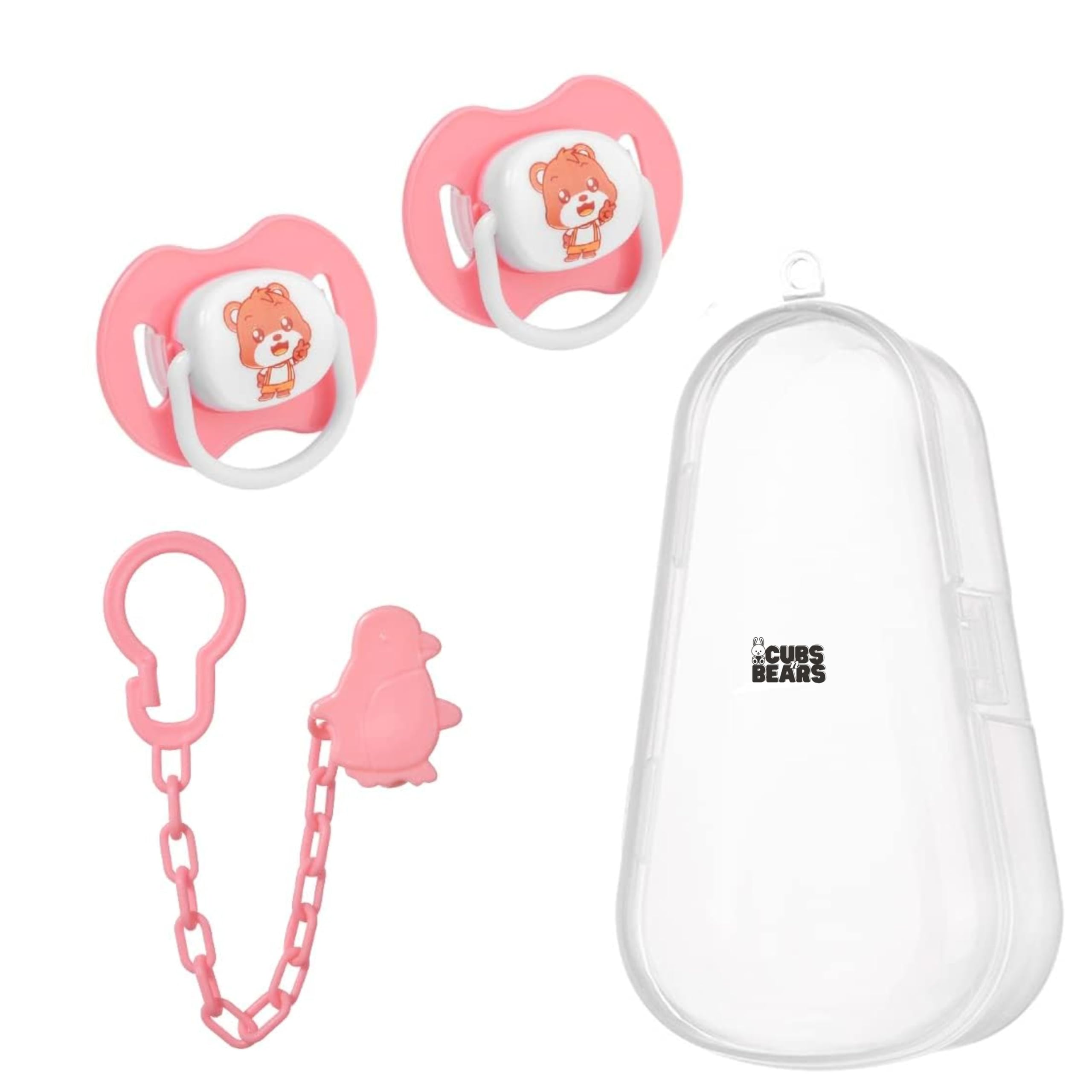 Baby Fresh Fruit Food Feeder Nibbler Pacifier Set with Nipple Chain Clips and Storage Box, Training Massaging Toy Teether | Food Grade BPA-Free Silicone Pouches | Toddlers Infants Kids-image-10
