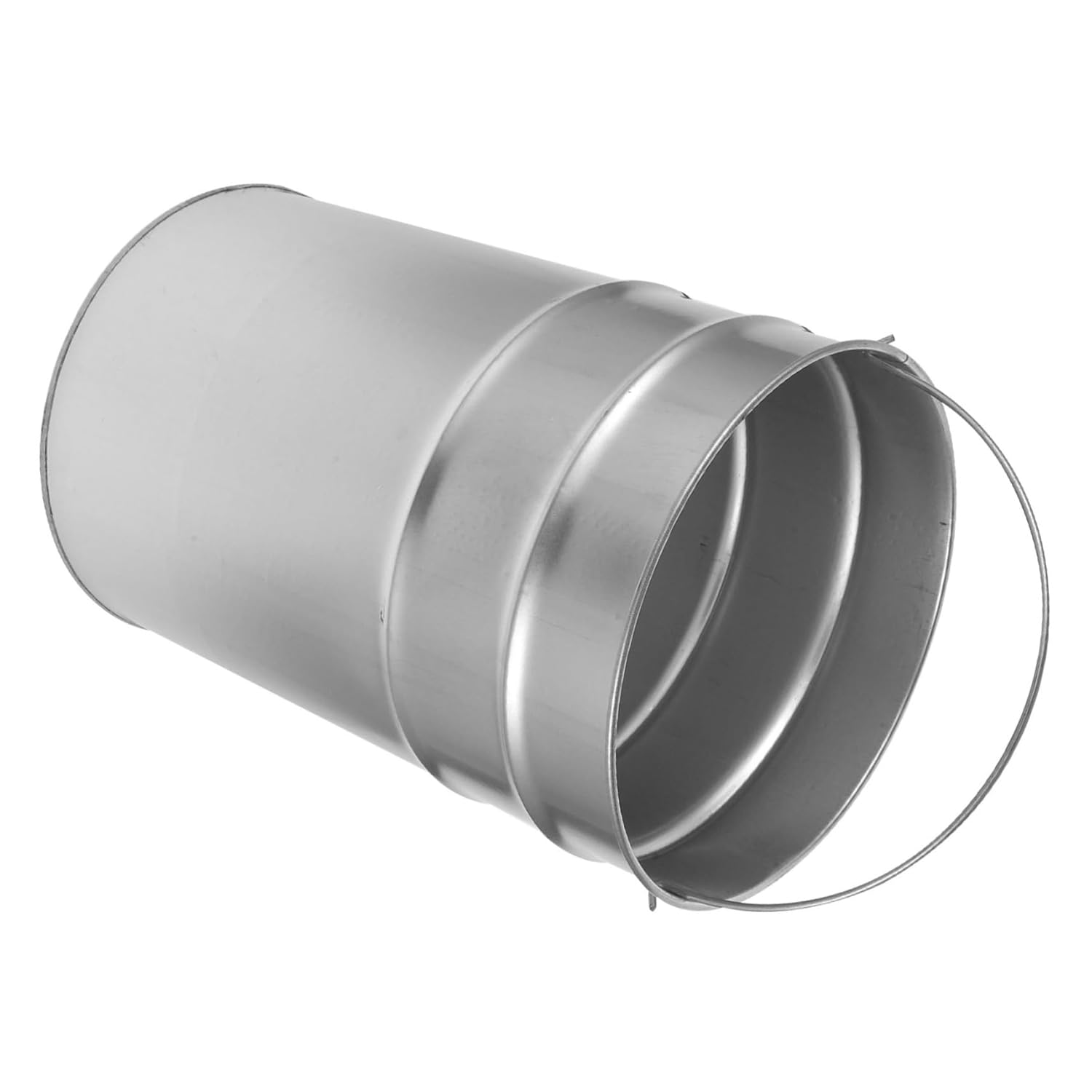 Galvanized Trash Can Bucket Multipurpose Metal Garbage Container for Outdoor Garden Kitchen Storage Easy to Clean Capacity Comfortable Handle