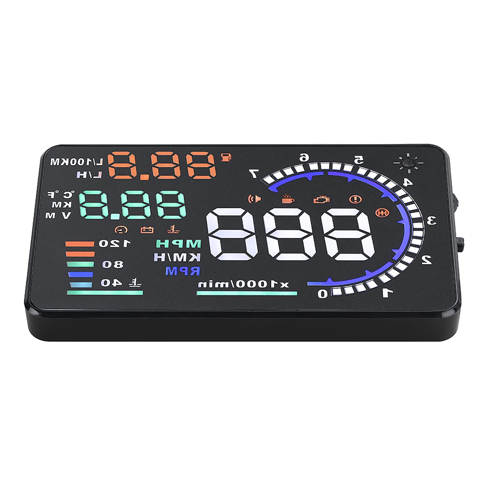 Tyenaza A8 Car HUD Head Up Display, 5.5" Coche HUD Head-up Display Proyector de Parabrisas Proyector de Parabrisas de Velocidad del VehíCulo Recordatorio de Velocidad del Motor y Fatiga de ConduccióN
