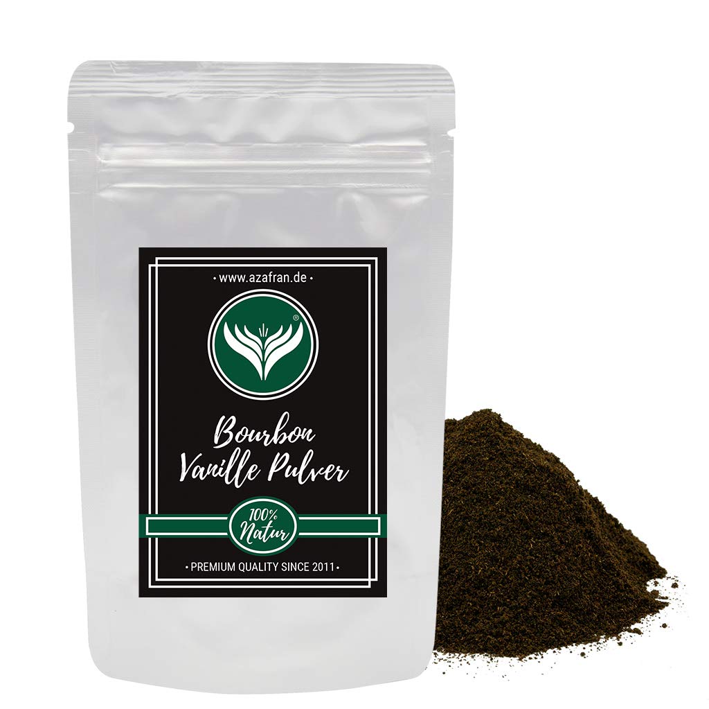 Azafran Bourbon Vanille, Madagaskar Vanillepulver (aus Vanillestangen ganz), gemahlene Vanilleschoten 100g