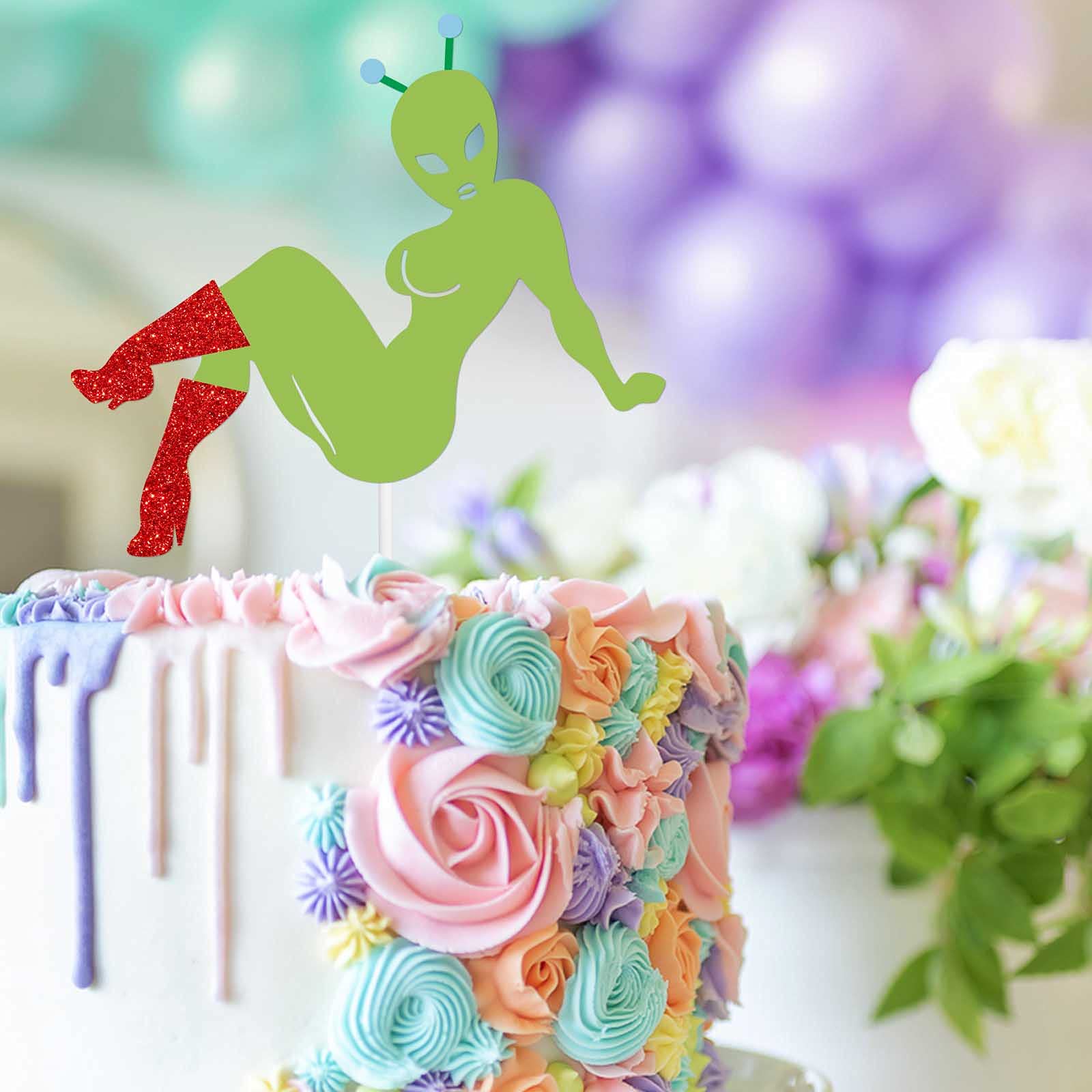 Camping Theme Cake Topper - Brown Glitter Bear & Trees, Woodland Baby Shower Birthday Decor (6.3x5.7 Inches) - View #9