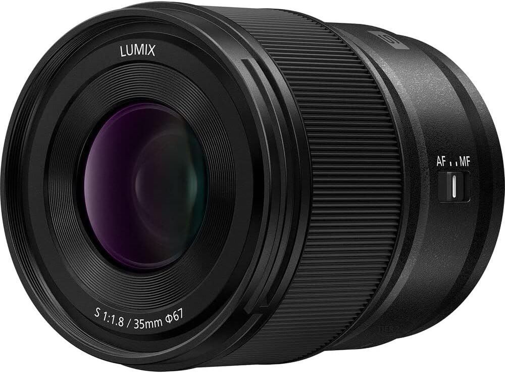 Rear view of Panasonic Lumix S 35mm f/1.8 lens showing the L-mount