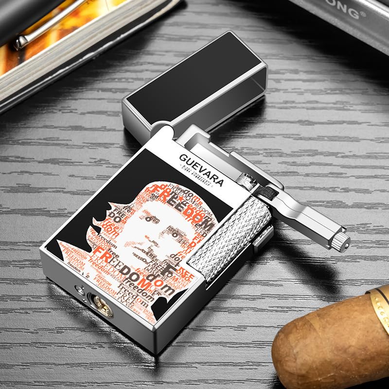 Encendedor metálico ajustable con llama directa y función dual miniatura 5