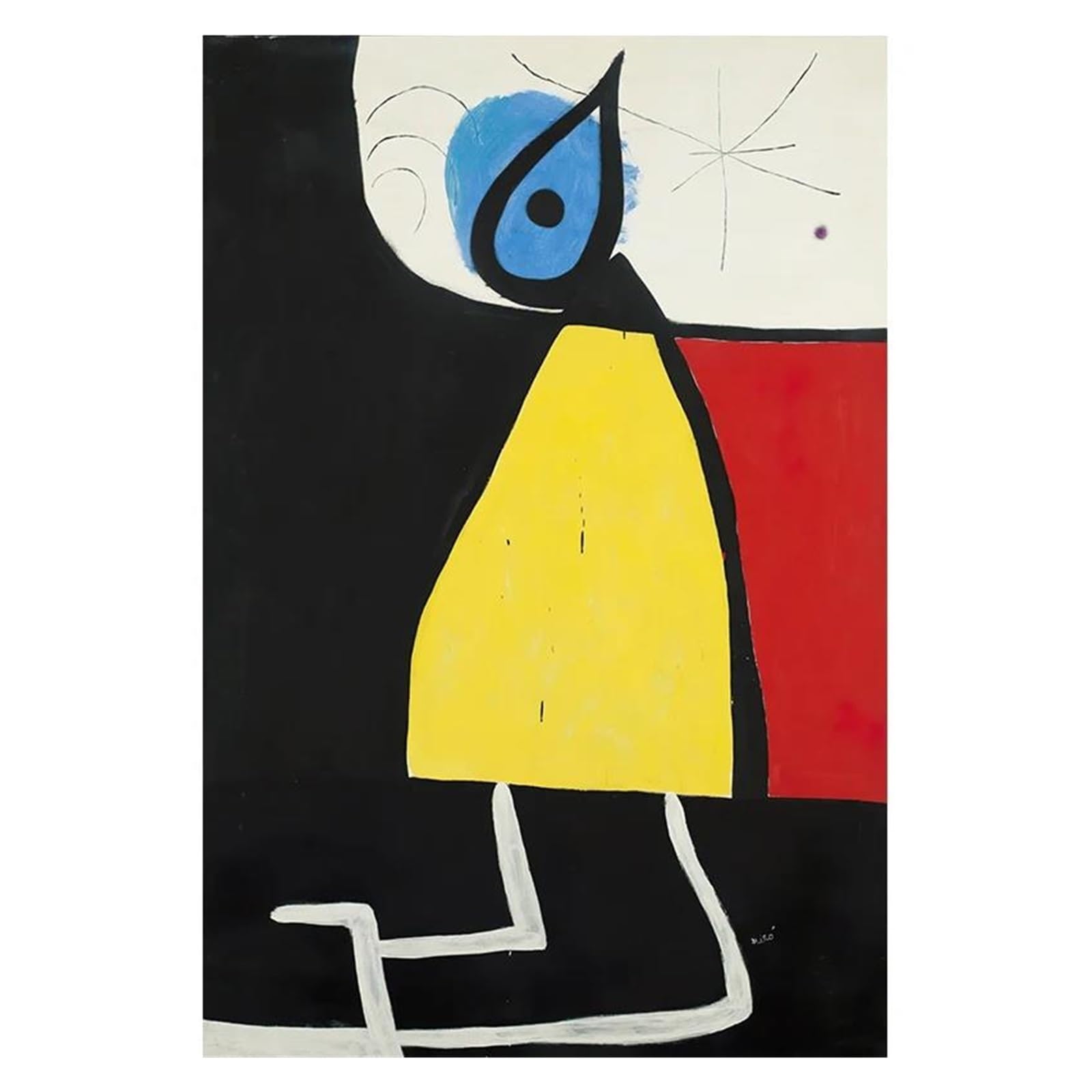 Pintura en lienzo abstracta de 30x40cm: Póster de surrealismo moderno para pared